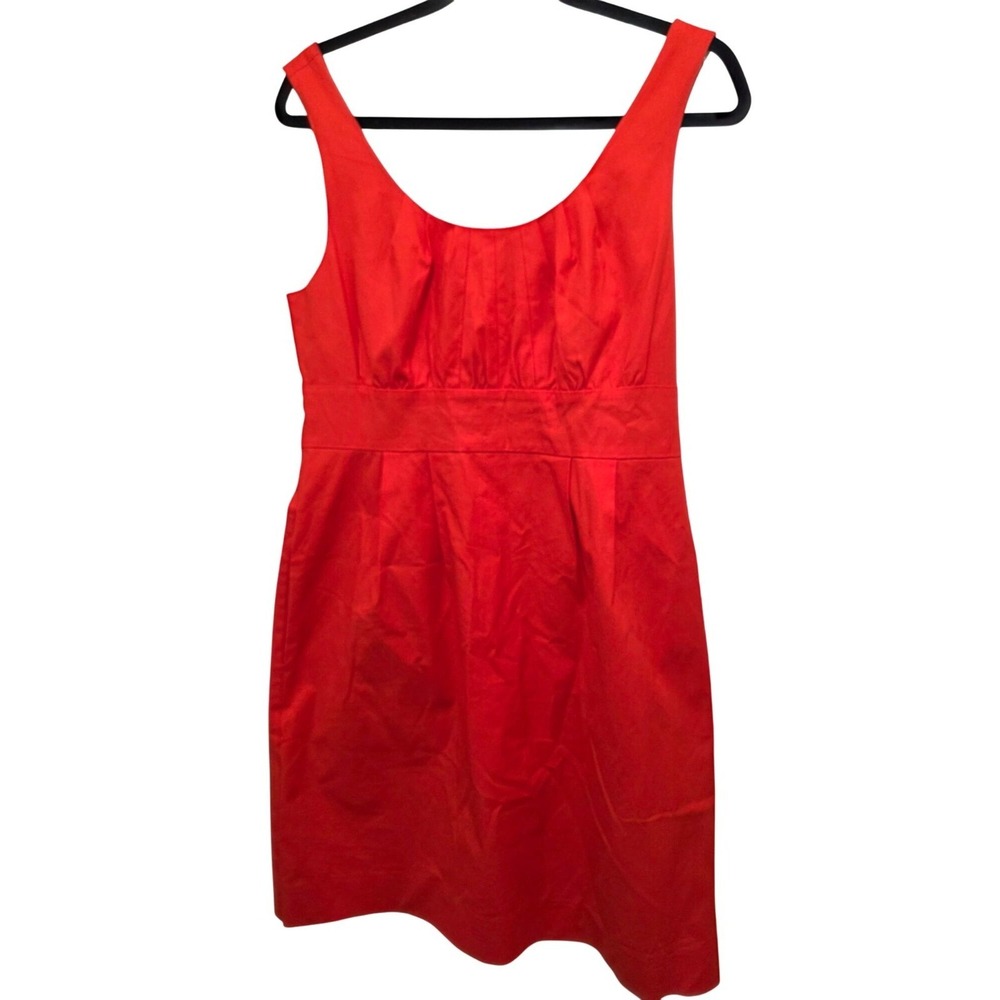 J.Crew Women's Oranges Sleeveless Formal Office Cotton Dress Size 10 With Back Z
